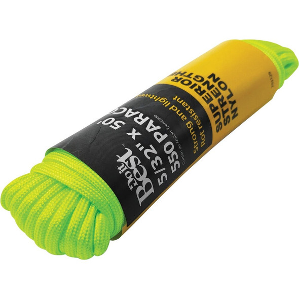 Do it Best 550 5-32 In. x 50 Ft. Green Nylon Paracord 703129 703129