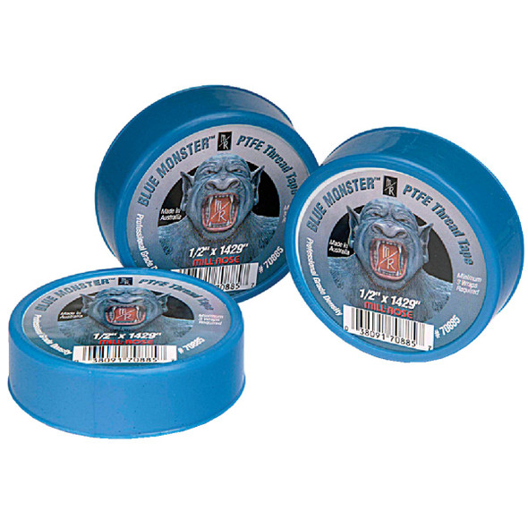 BLUE MONSTER 3/4 In. x 1429 In. Blue Thread Seal Tape 70886 BLUE MONSTER 3/4 In. x 1429 In. Blue Thread Seal Tape 70886