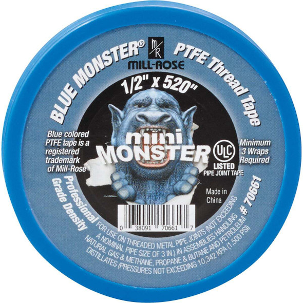 BLUE MONSTER 1/2 In. x 520 In. Blue Thread Seal Tape 70661