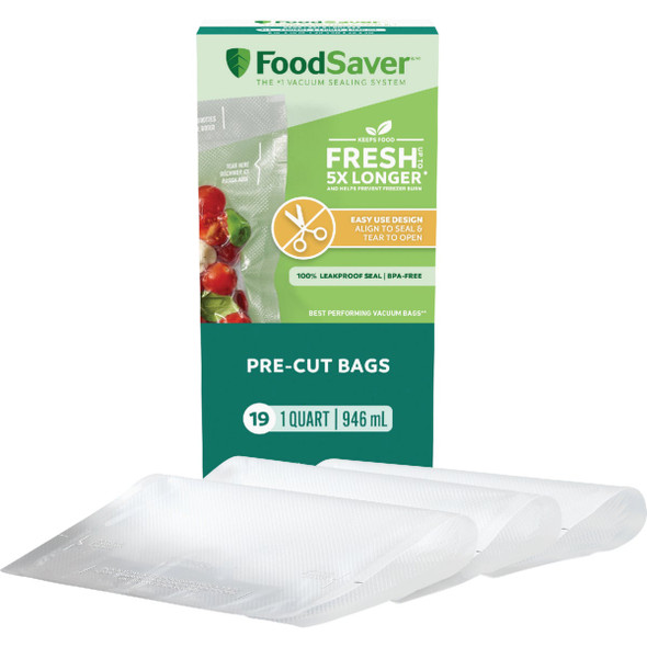 FoodSaver 1 Qt. Pre-Cut Bag (19-Count) 2215034