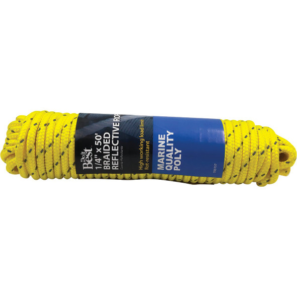 SIM Supply, Inc. 1/4x50 Ylw Reflctiv Rope 703157