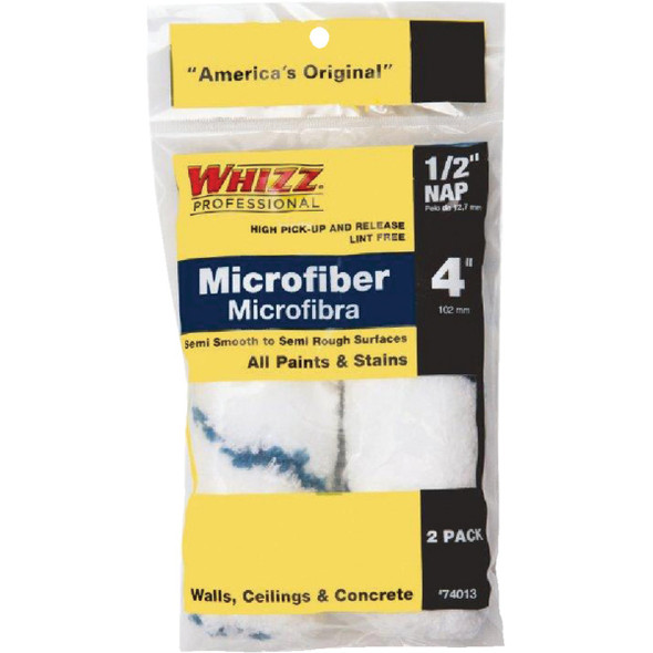 Whizz Xtra Sorb 4 In. x 1/2 In. Microfiber Roller Cover (2-Pack) 74013