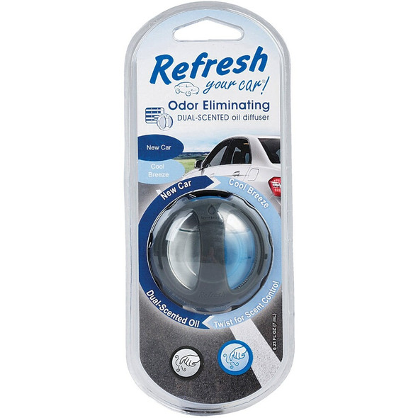 Refresh Your Car Oil Diffuser Car Air Freshener, New Car-Cool Breeze 09024Z 570152