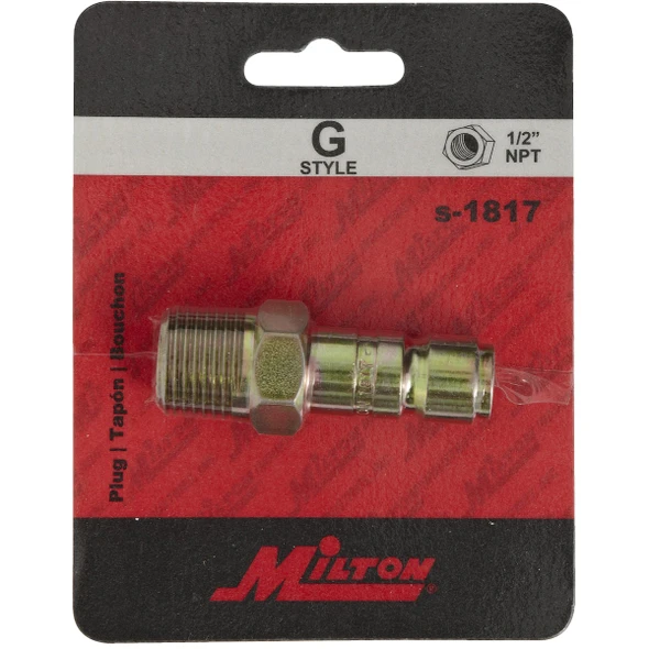 Milton 1-2 In. MNPT G-Style Steel Plug S-1817 570308