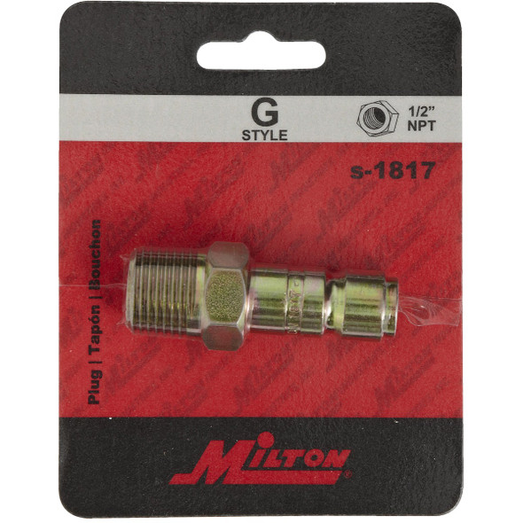 Milton 1-2 In. MNPT G-Style Steel Plug S-1817 570308