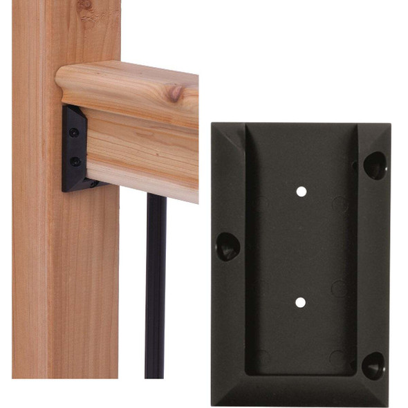 Deckorators Black Plastic Rail Bracket (2-Pack) 74834