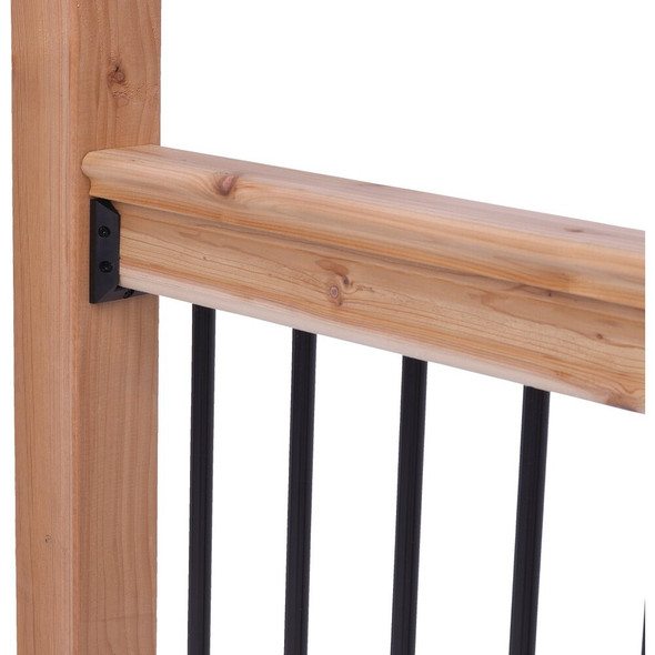 Deckorators Black Plastic Rail Bracket (2-Pack) 74834 160187