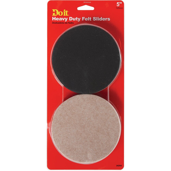 Do it 5 In. Heavy-Duty Round Mover's Pads (4-Pack) 242543 242543