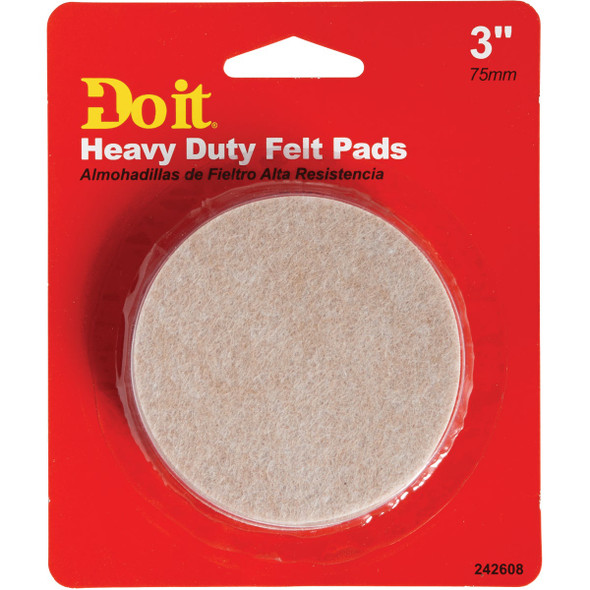 Do it 3 In. Round Self Adhesive Heavy-Duty Furniture Glide (4-Pack) 242608 242608
