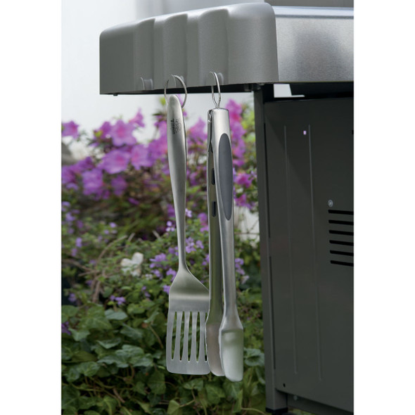 Weber Soft Rubber Grip Stainless Steel 2-Piece Barbeque Tool Set Weber Soft Rubber Grip Stainless Steel 2-Piece Barbeque Tool Set