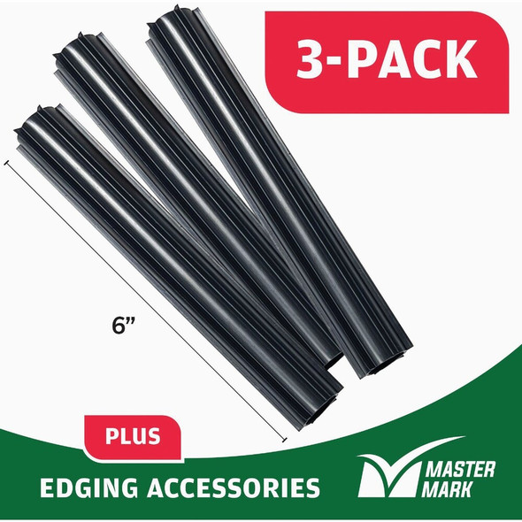 Master Mark Plus Straight Black Plastic Lawn Edging Coupler (3-Pack) 53206 702260