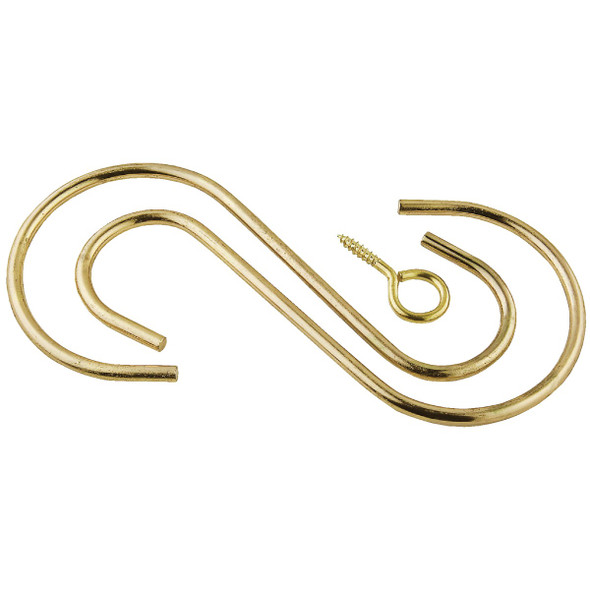 National Hardware 6 In. Brass Steel Extension Hook Kit N275-172 National Hardware 6 In. Brass Steel Extension Hook Kit N275-172