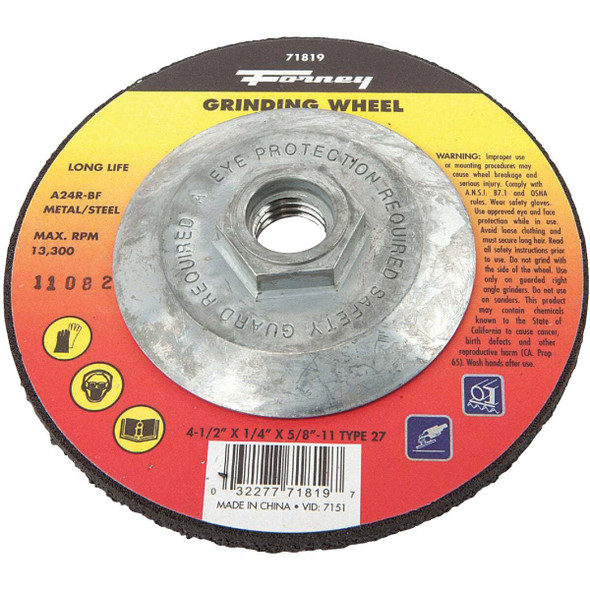 Forney 4-1/2" Grinding Wheel 71819