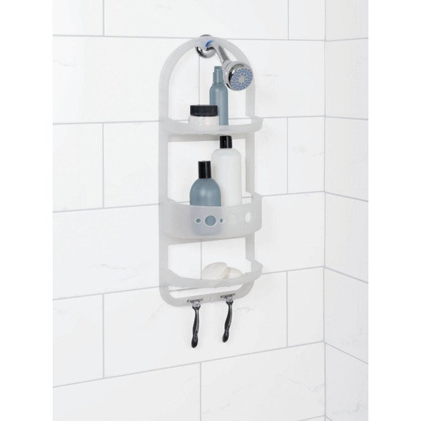 Zenith Zenna Home Plastic 10-1-4 In. x 26-1-4 In. Shower Caddy 5890KK 400551