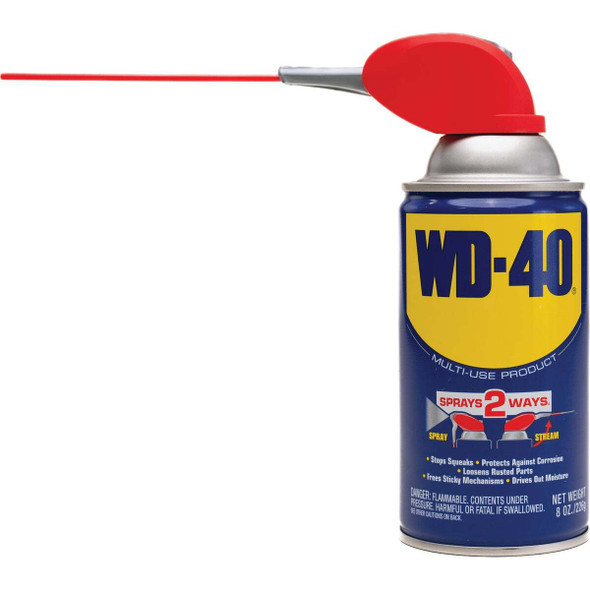 WD-40 8 Oz. Aerosol Multi-Purpose Lubricant with Smart Straw 490026