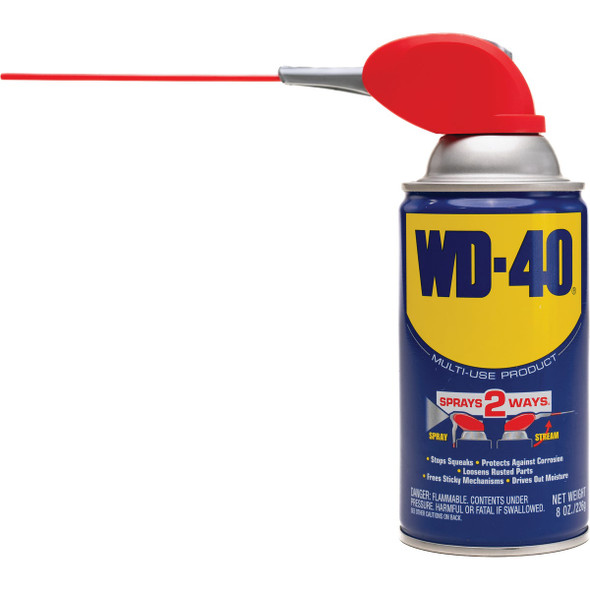 WD-40 8 Oz. Aerosol Multi-Purpose Lubricant with Smart Straw 490026