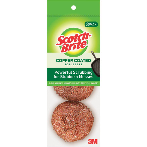 Scotch-Brite Copper Coated Scouring Pad, (3-Pack) 213C