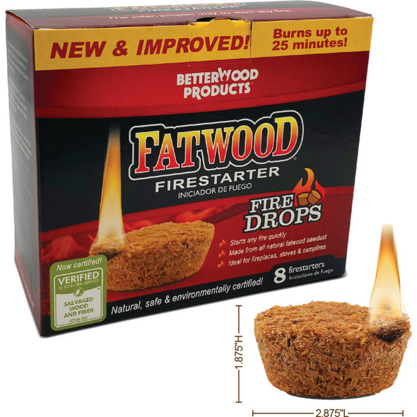 Fatwood Firedrops Fire Starter (8-Pack) 8808