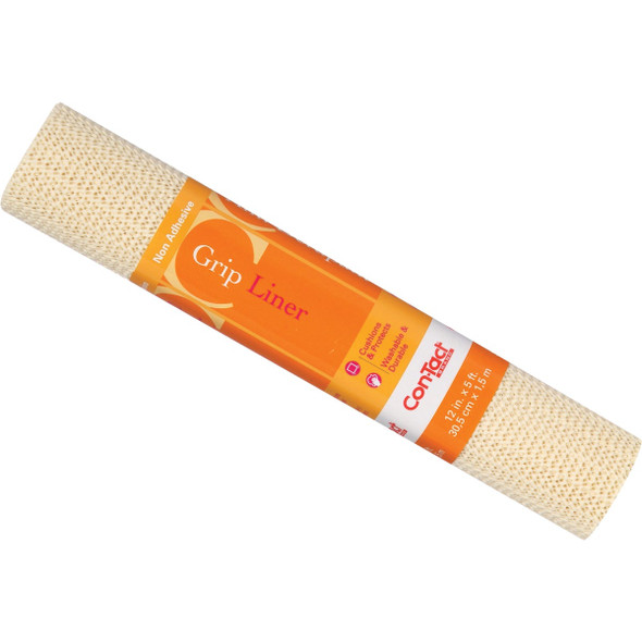 Con-Tact 12 In. x 5 Ft. Almond Beaded Grip Non-Adhesive Shelf Liner 05F-C6B54-01 Con-Tact 12 In. x 5 Ft. Almond Beaded Grip Non-Adhesive Shelf Liner 05F-C6B54-01