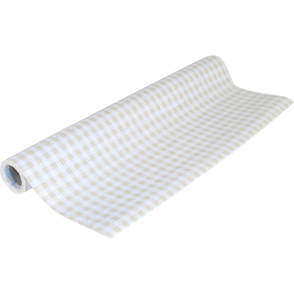 Con-Tact Grip Print 18 In. x 4 Ft. Khaki Non-Adhesive Shelf Liner 04F-C7H34-01