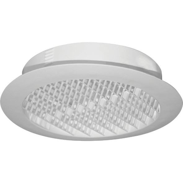 Builders Best 6 In. White Plastic Round Eave & Soffit Vent RDV6S01 260715