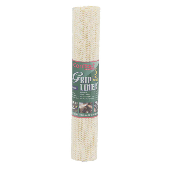 Con-Tact 12 In. x 4 Ft. Almond Grip Premium Non-Adhesive Shelf Liner