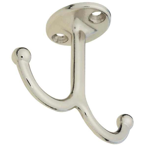 National Hardware Nickel Undershelf Wardrobe Hook, 2 per Card N245-837
