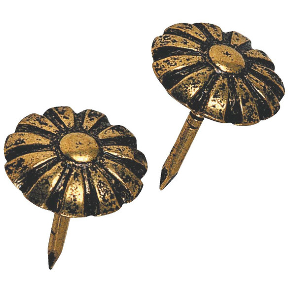 Hillman Fastener Corp Daisy Oxford Antique Brass Furniture Nail (25-Count)