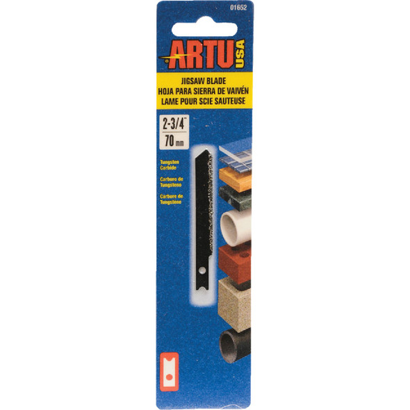 ARTU 2-3/4 In. U-Shank Tungsten Carbide Grit Jig Saw Blade 01652