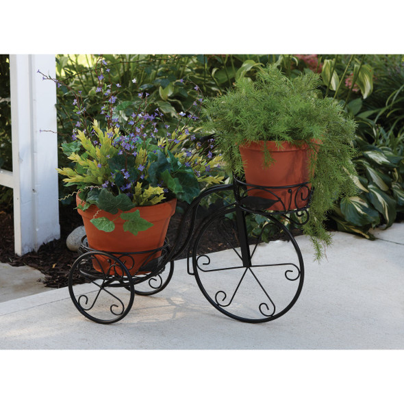Best Garden Black Powder-Coat Steel 22 In. H. Tricycle Plant Stand JA1304 746779
