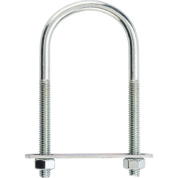 National Hardware 5-16 In. x 2 In. x 4-1-2 In. Zinc Round U Bolt Pack of 5 N222-174 212032