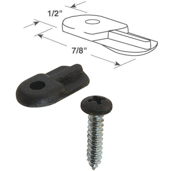 Prime-Line Black Turn Button Screen Clip (12-Pack) PL7906