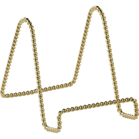 Tripar 4 In. Brass Twisted Wire Plate Stand 23-1244