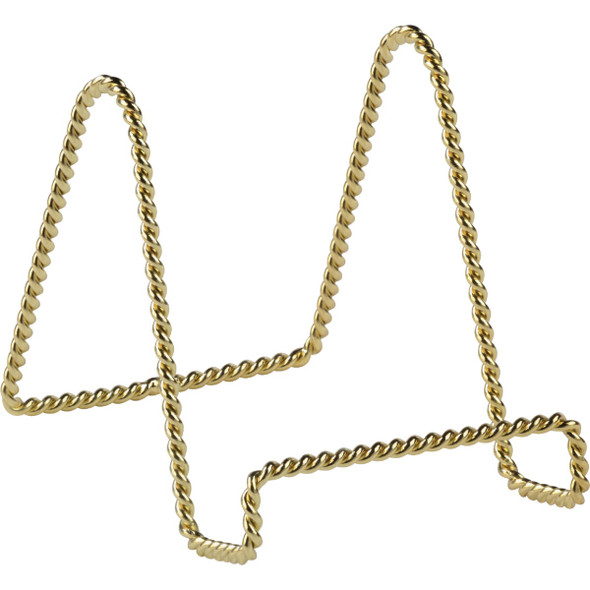 Tripar 4 In. Brass Twisted Wire Plate Stand 23-1244