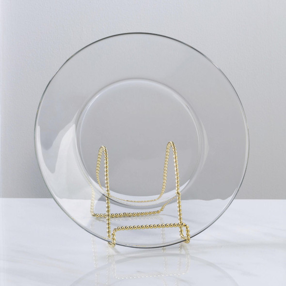 Tripar 4 In. Brass Twisted Wire Plate Stand 23-1244 636622