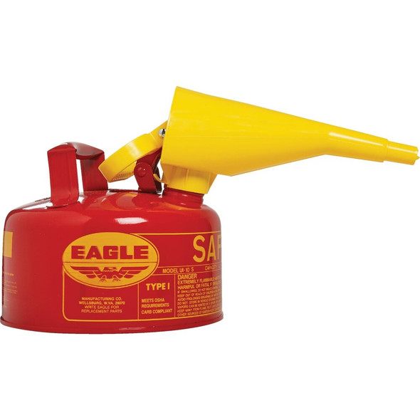 Eagle 1 Gal. Type I Galvanized Steel Gasoline Safety Fuel Can, Red UI-10-FS 581704