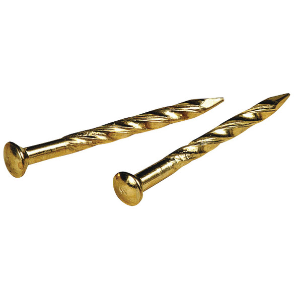 Hillman Anchor Wire 7/8 In. 13 ga Brass Plated Trim Nails (27-Count, 1 Oz.)