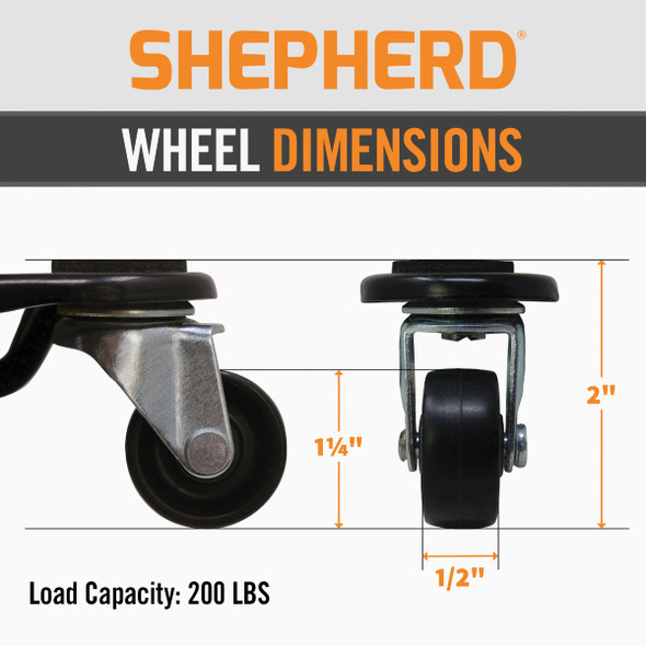 Shepherd Hardware Polyolefin 6 In. Tri-Dolly Caster 9299 217740