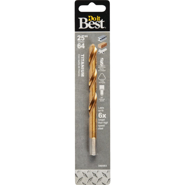 Do it Best 25/64 In. Titanium Drill Bit 220471DB