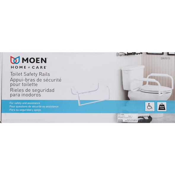 Moen Home Care 8 In. Toilet Safety Bar, Glacier DN7015 432024