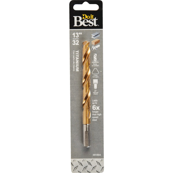 Do it Best 13/32 In. Titanium Drill Bit 220551DB