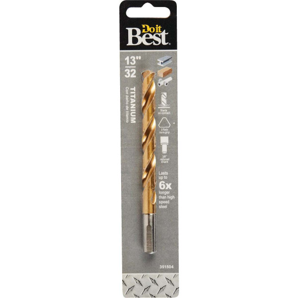 Do it Best 13/32 In. Titanium Drill Bit 220551DB