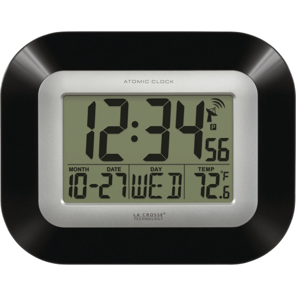 La Crosse Technology Digital Atomic Wall Clock WT-8005U-B