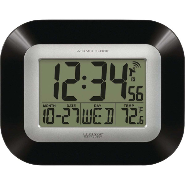 La Crosse Technology Digital Atomic Wall Clock WT-8005U-B