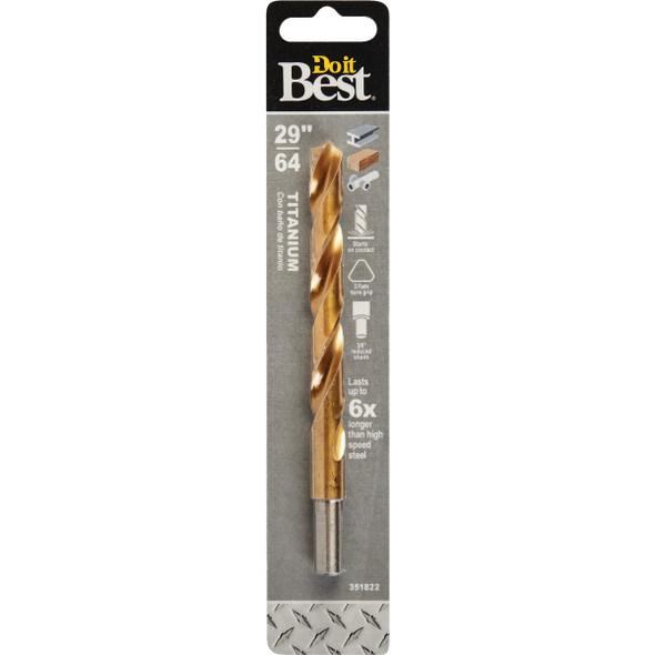 Do it Best 29/64 In. Titanium Drill Bit 220981DB