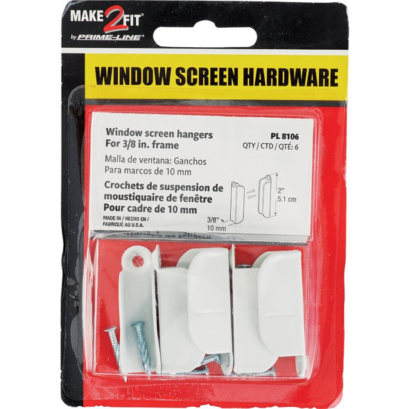 Prime-Line White Top Hanger (6 Pair) PL8106 261246