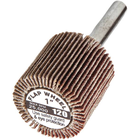 Forney 1 In. x 1/4 In. 120 Grit Flap Sanding Wheel 60192
