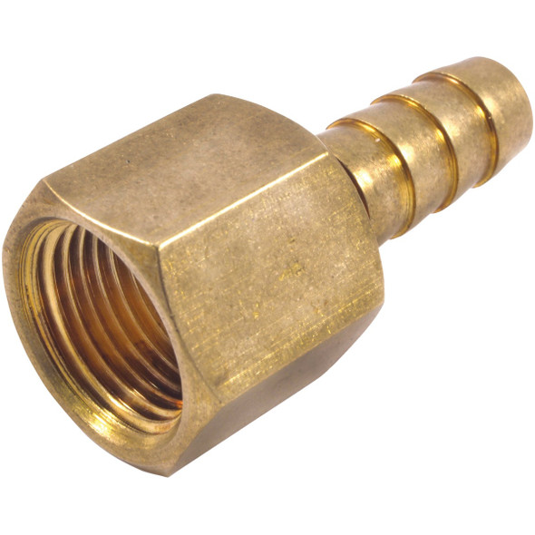 Forney 3/8 In. Barb 3/8 In. FNPT Brass Hose End 75530 Forney 3/8 In. Barb 3/8 In. FNPT Brass Hose End 75530