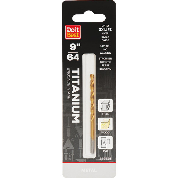 Do it Best 9/64 In. Titanium Drill Bit QJDIB-DB-006