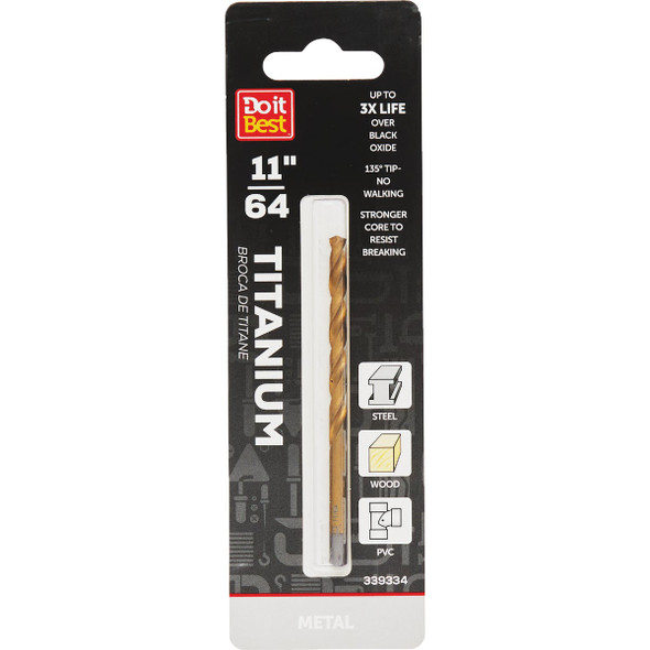 Do it Best 11/64 In. Titanium Drill Bit QJDIB-DB-008